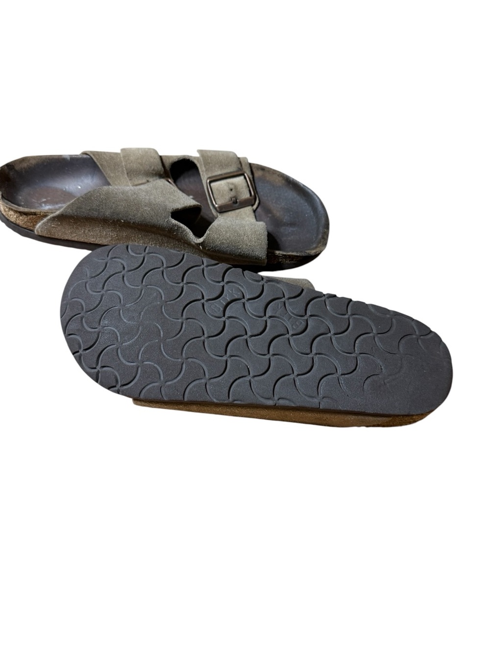 Birkenstock Arizona Soft Footbed Taupe Suede Sandals Size 39 / 8-8.5 Women’s M6 - Picture 6 of 7